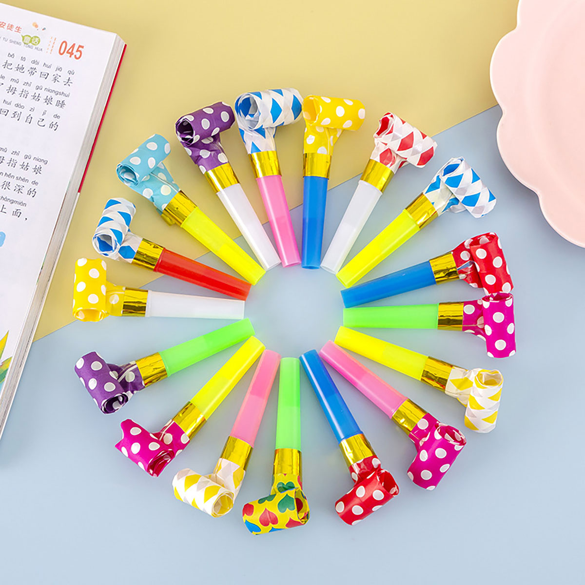 Party Games Easter - 30 buah mainan peluit warna-warni mainan