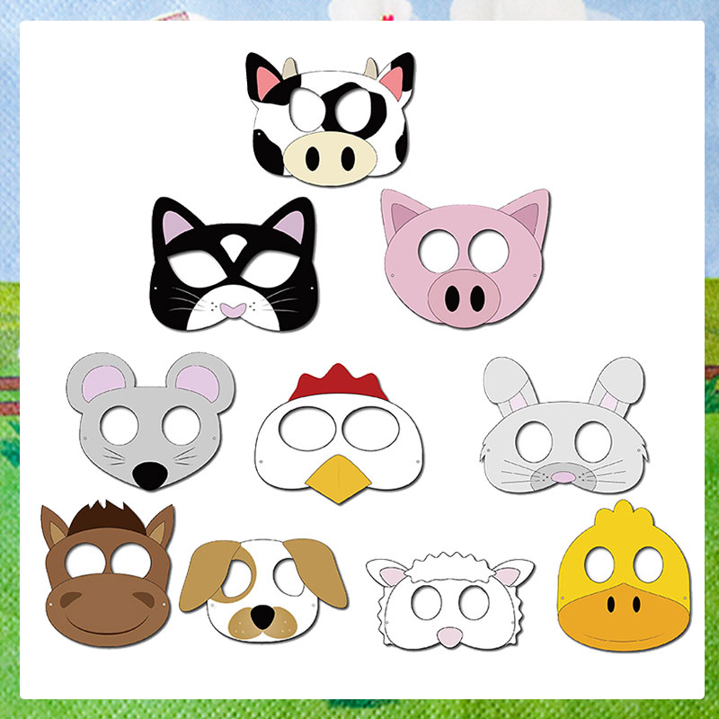 Party Games Gender Reveal - 10 Buah Masker Kertas Cosplay Kreatif