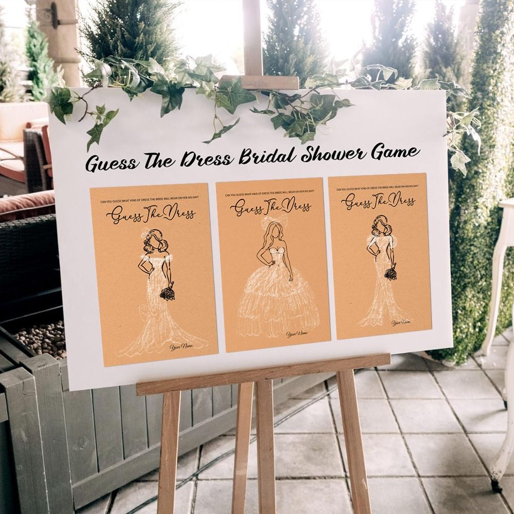 10Pcs Permainan Tebak Gaun unt - Party Games Bridal Shower ulasan dan harga