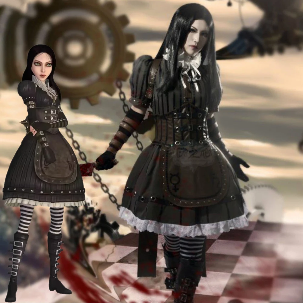 Kostum Cosplay Alice in Madnes - Party Games Steam Free ulasan dan harga