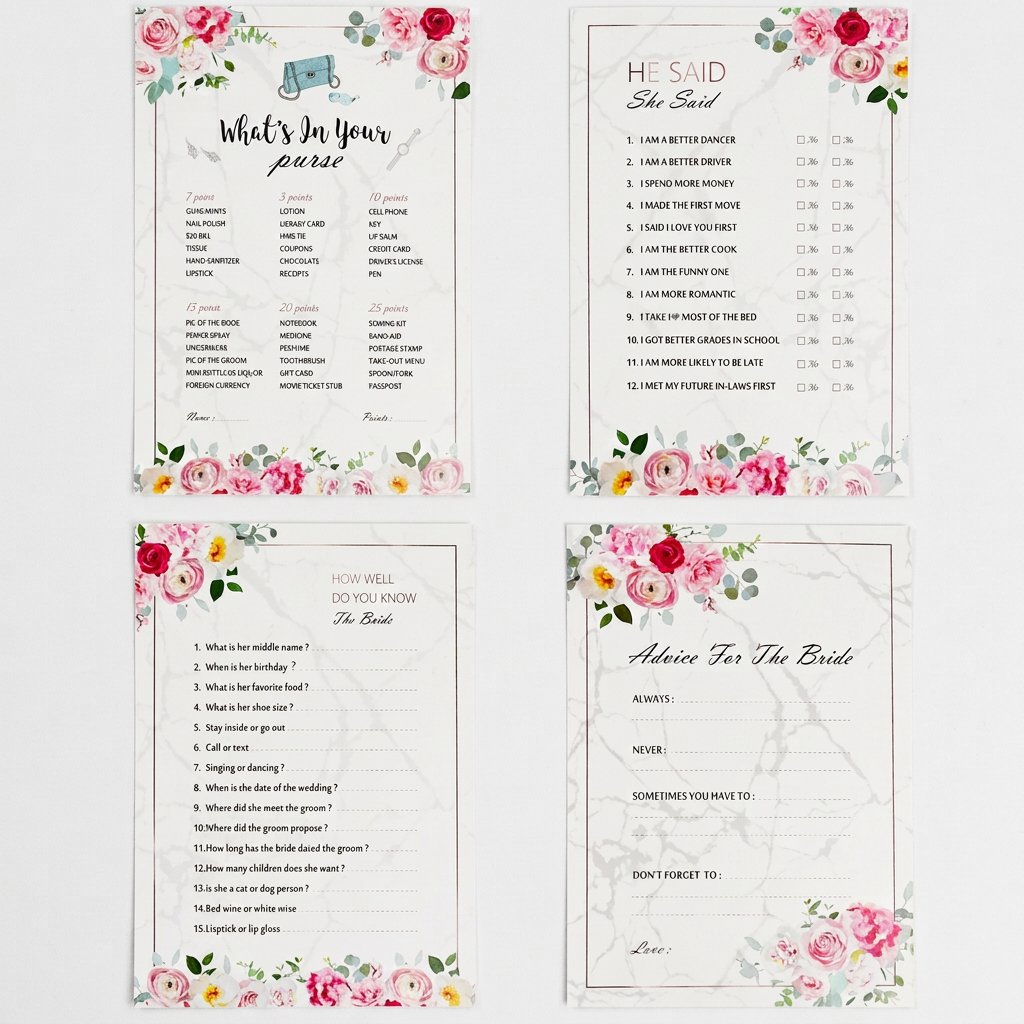 Set Kartu Permainan Bridal Sho - Party Games Bridal Shower ulasan dan harga