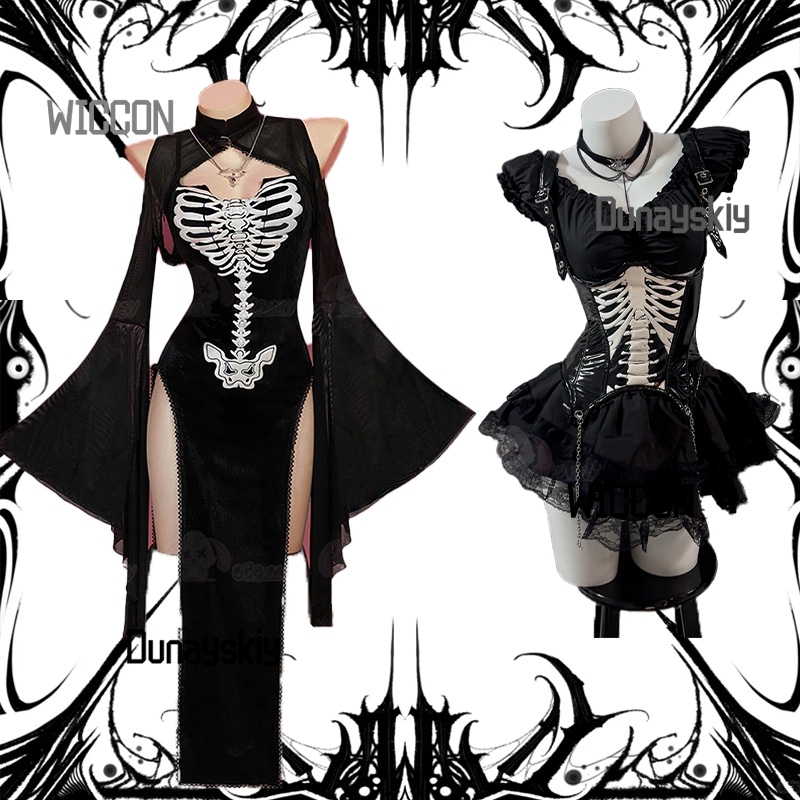 Kostum Cosplay Tengkorak Gotik - Party Games Steam Free ulasan dan harga