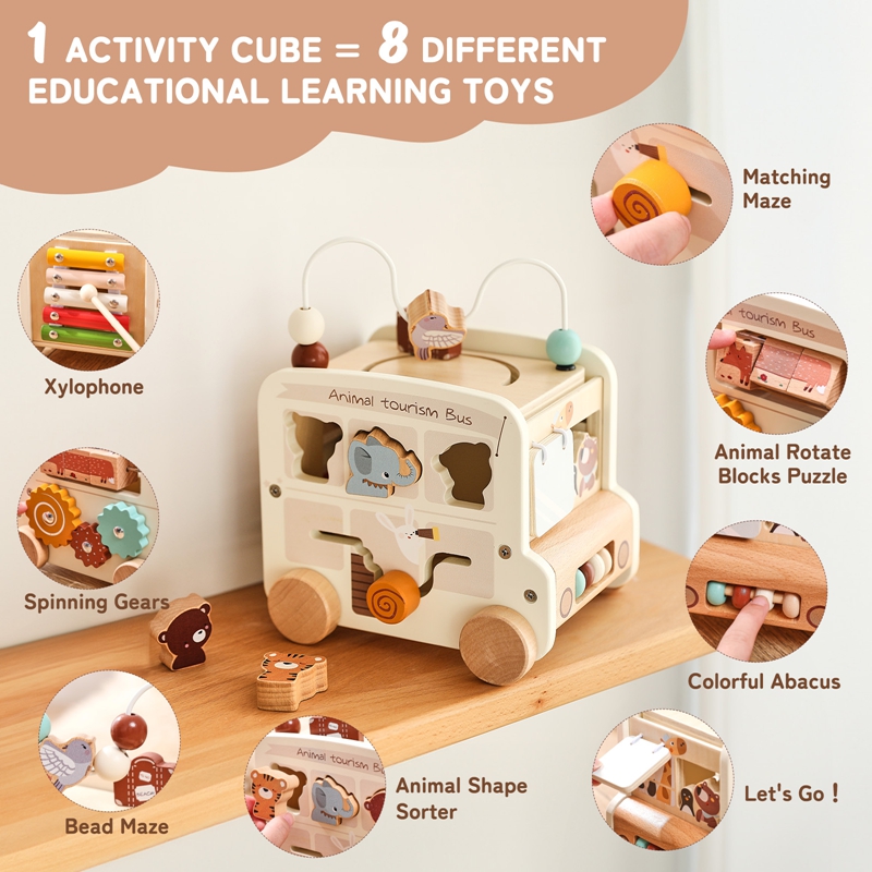 Mainan Kayu Montessori untuk A - Party Games Bus ulasan dan harga