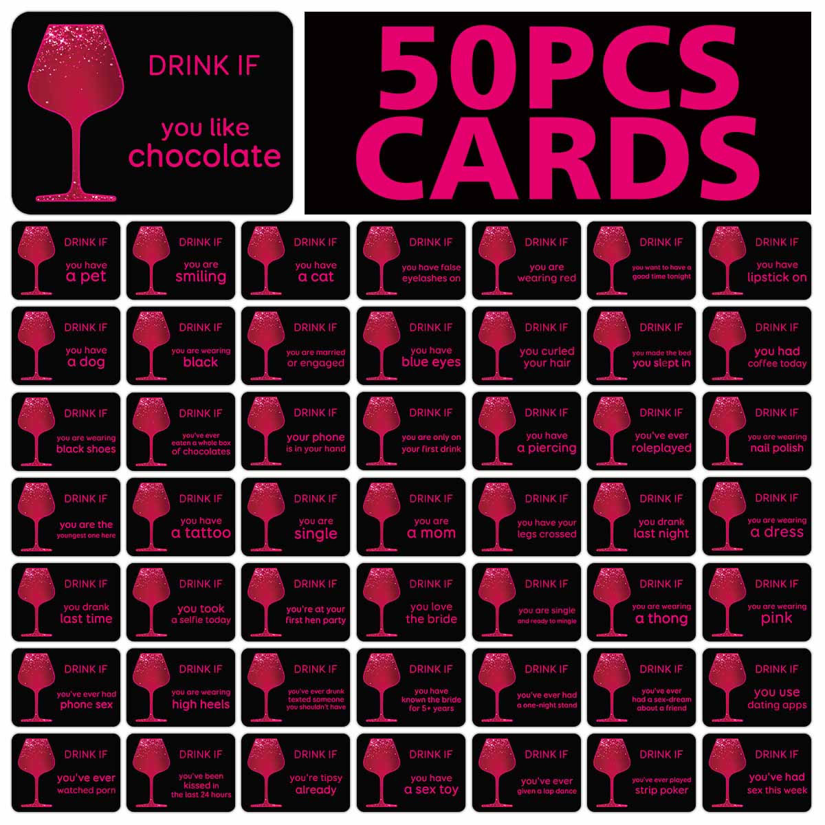 50 Buah Kartu Permainan Minuma - Party Games Bridal Shower ulasan dan harga