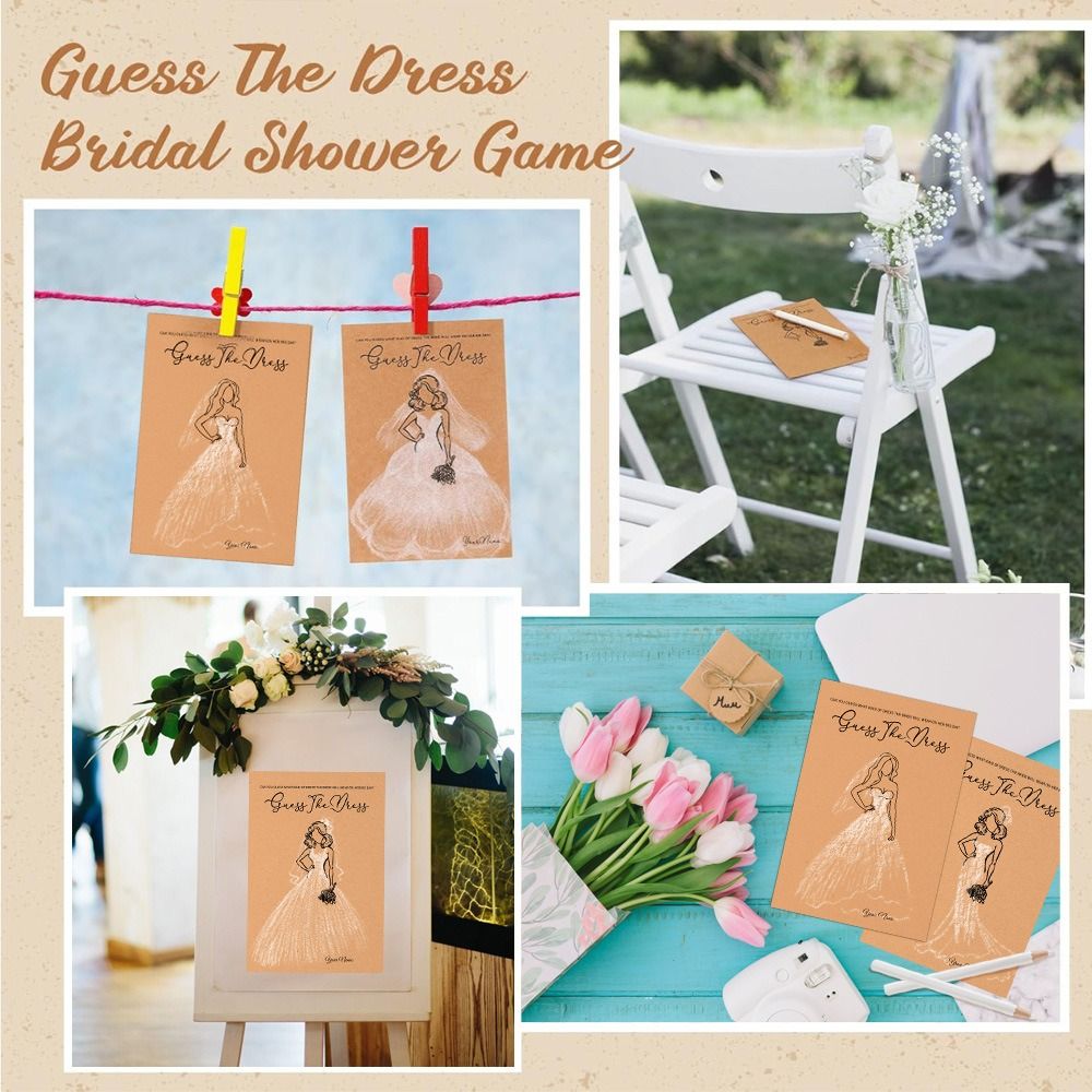 10Pcs Permainan Tebak Gaun Per - Party Games Bridal Shower ulasan dan harga