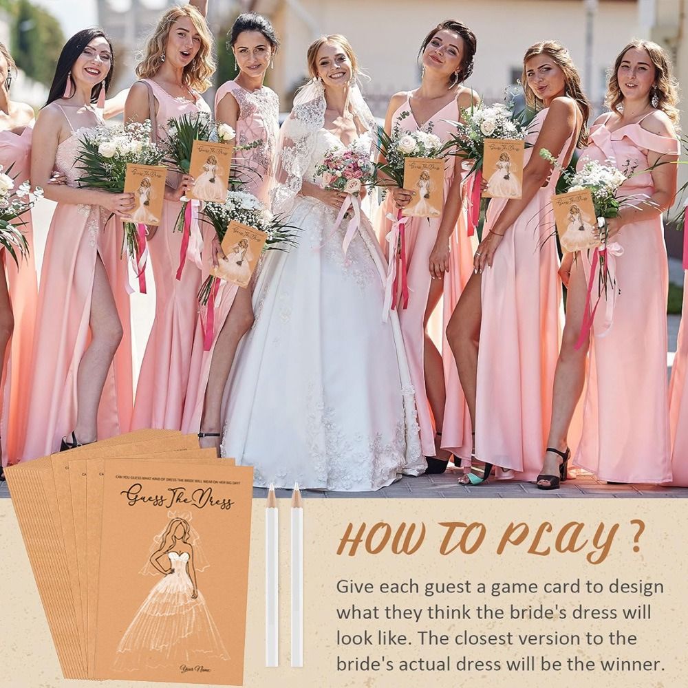 10Pcs Permainan Tebak Gaun Per - Party Games Bridal Shower ulasan dan harga