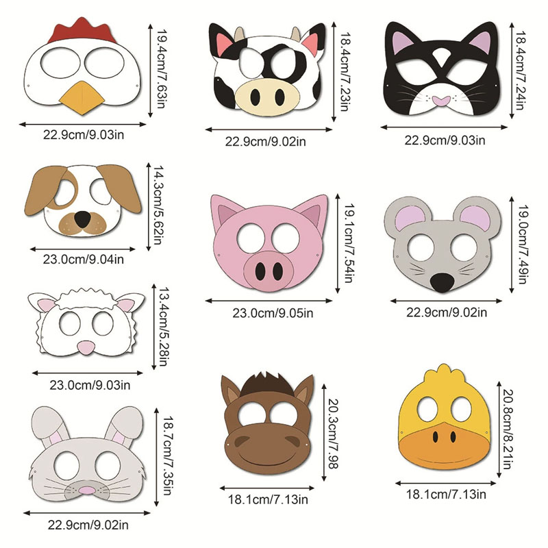 10 Buah Masker Kertas Cosplay  - Party Games Gender Reveal ulasan dan harga
