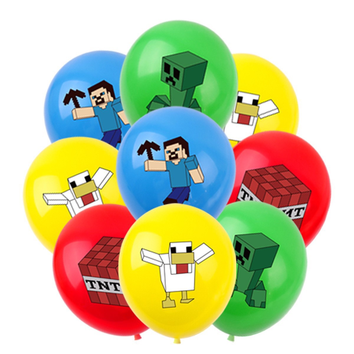 50/100pcs Balon Pixel Minecraf - Party Games Adult Birthday ulasan dan harga